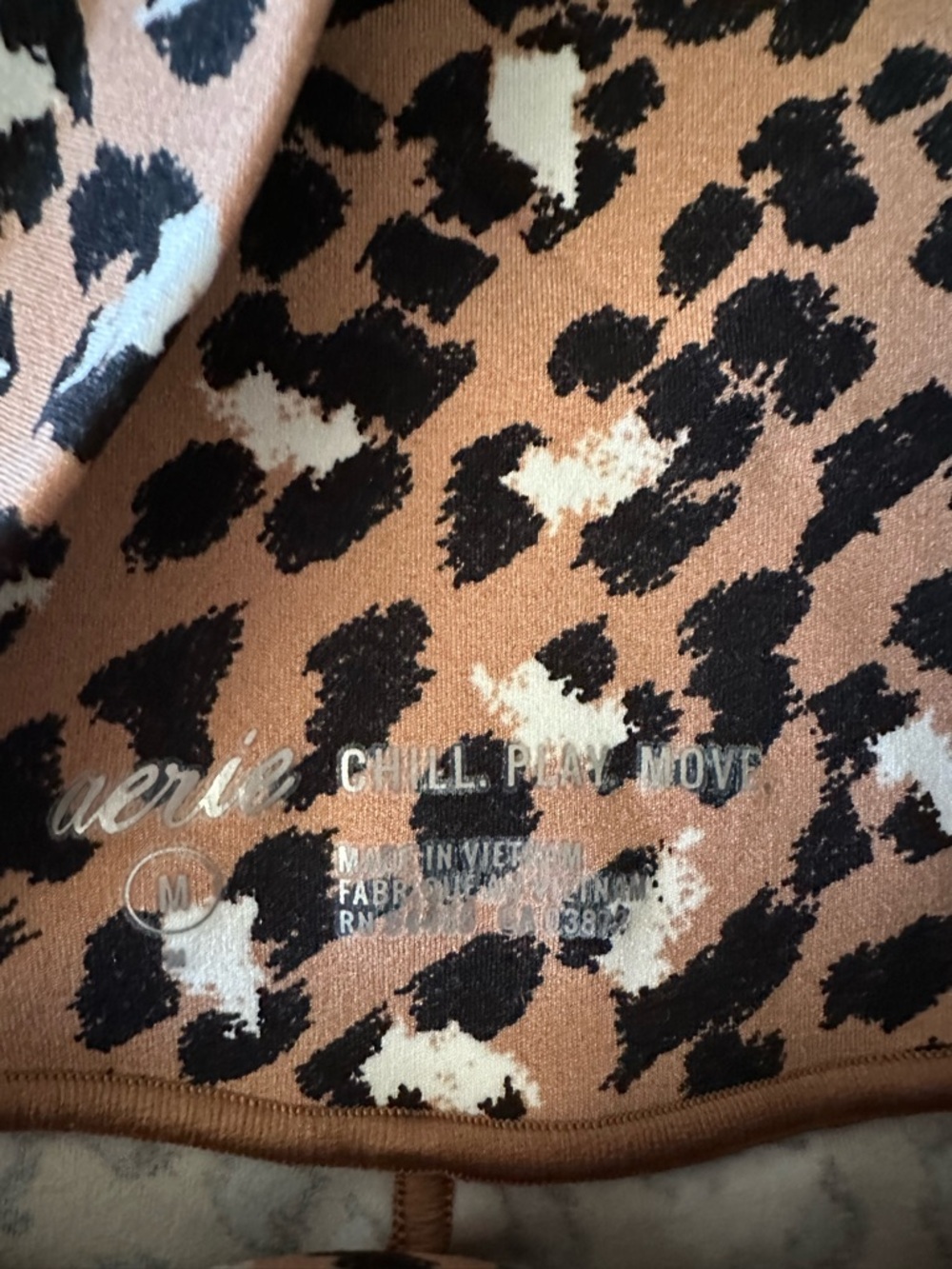 Aerie Leopard Print High-Waist Women’s Leggings - Brown size M - Picture 4 of 9